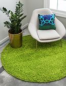 6' x 6' Solid Shag Round Rug thumbnail