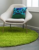 6' x 6' Solid Shag Round Rug thumbnail
