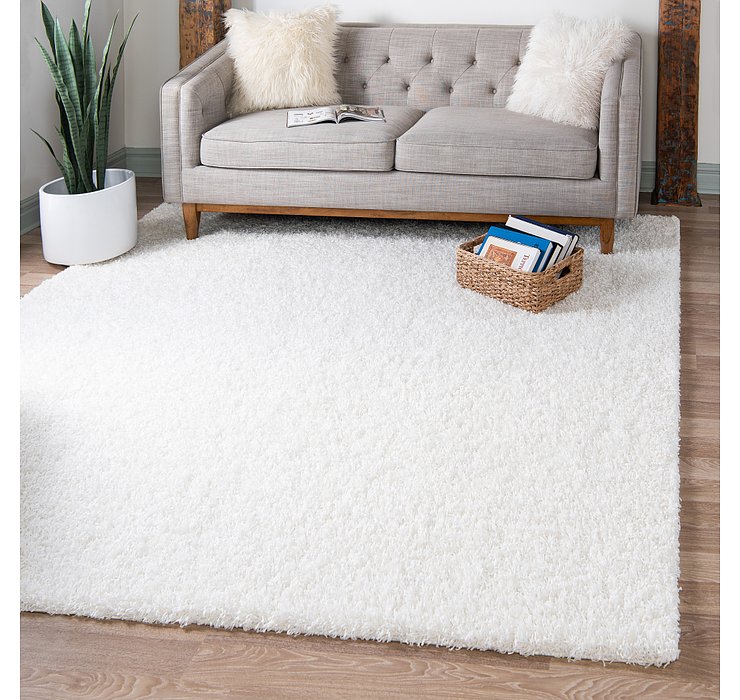 8' 2 x 8' 2 Solid Shag Square Rug