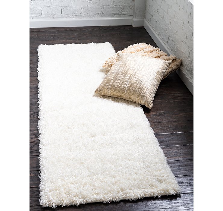 2' 6 x 10' Solid Shag Runner Rug