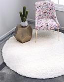 6' x 6' Solid Shag Round Rug thumbnail