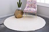 6' x 6' Solid Shag Round Rug thumbnail