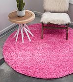 250cm x 250cm Solid Shag Round Rug thumbnail image 1