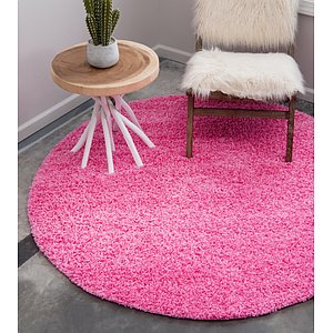 8' 2 x 8' 2 Solid Shag Round Rug