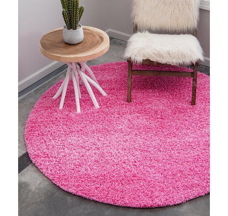 8' 2 x 8' 2 Solid Shag Round Rug
