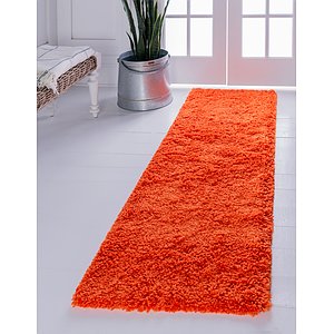 2' 6 x 19' 8 Solid Shag Runner Rug