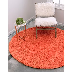 8' 2 x 8' 2 Solid Shag Round Rug