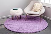 183cm x 183cm Solid Shag Round Rug thumbnail image 2