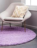183cm x 183cm Solid Shag Round Rug thumbnail image 3