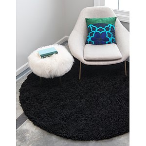 8' 2 x 8' 2 Solid Shag Round Rug