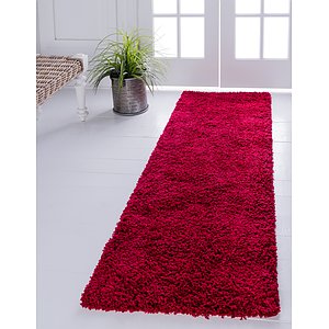 Unique Loom 2' 6 x 19' 8 Solid Shag Runner Rug