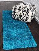 2' 6 x 16' 5 Solid Shag Runner Rug thumbnail