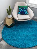 8' 2 x 8' 2 Solid Shag Round Rug thumbnail