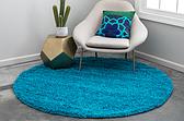 8' 2 x 8' 2 Solid Shag Round Rug thumbnail