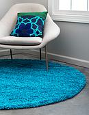 8' 2 x 8' 2 Solid Shag Round Rug thumbnail