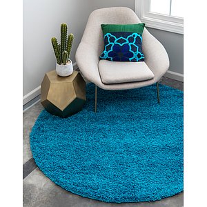 8' 2 x 8' 2 Solid Shag Round Rug