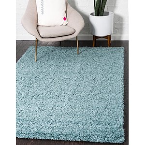 8' x 10' Solid Shag Rug