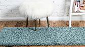 2' 6 x 19' 8 Solid Shag Runner Rug thumbnail