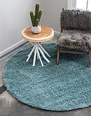 6' x 6' Solid Shag Round Rug thumbnail