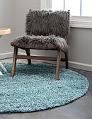 6' x 6' Solid Shag Round Rug thumbnail