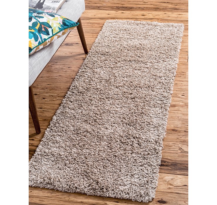 2' 6 x 19' 8 Solid Shag Runner Rug