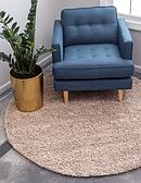 8' 2 x 8' 2 Solid Shag Round Rug thumbnail