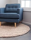 8' 2 x 8' 2 Solid Shag Round Rug thumbnail