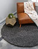 6' x 6' Solid Shag Round Rug thumbnail