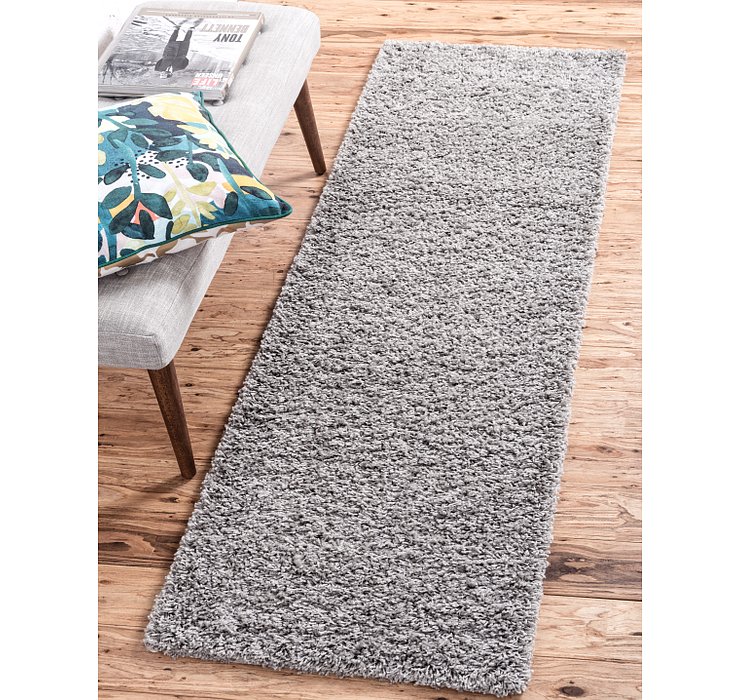 2' 6 x 19' 8 Solid Shag Runner Rug
