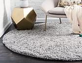 6' x 6' Solid Shag Round Rug thumbnail