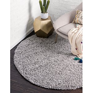 8' 2 x 8' 2 Solid Shag Round Rug