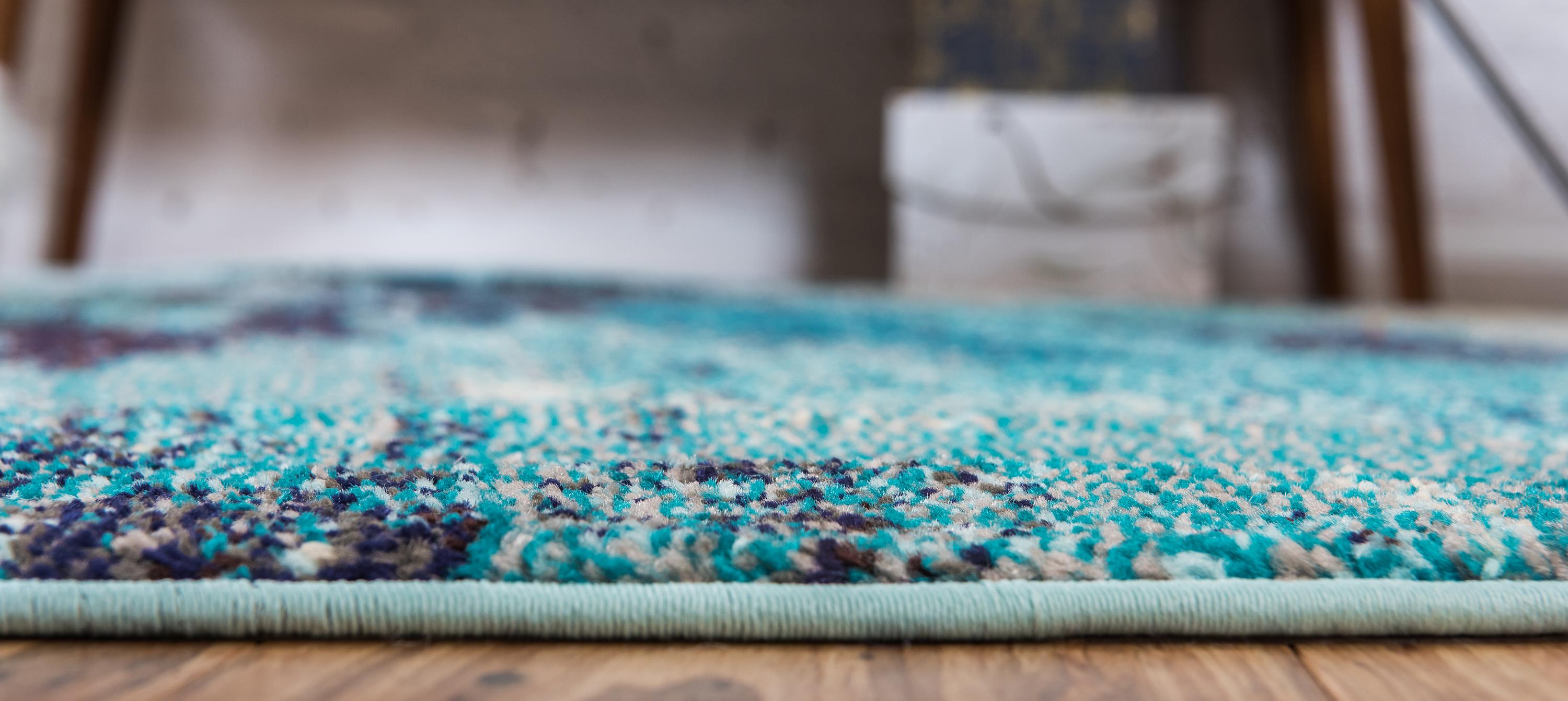 Blue 6' x 6' Barcelona Round Rug Rugs.ca