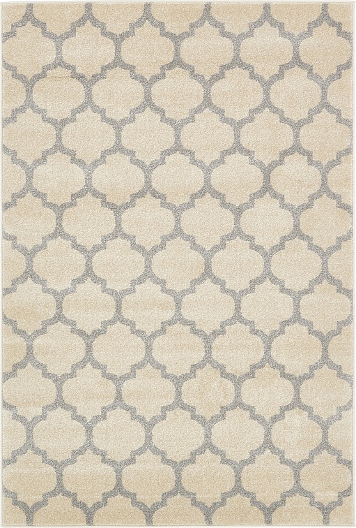 Beige 4' x 6' Trellis Rug Area Rugs eSaleRugs