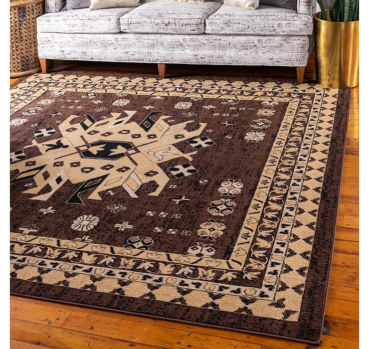 8' x 8' Heriz Design Square Rug
