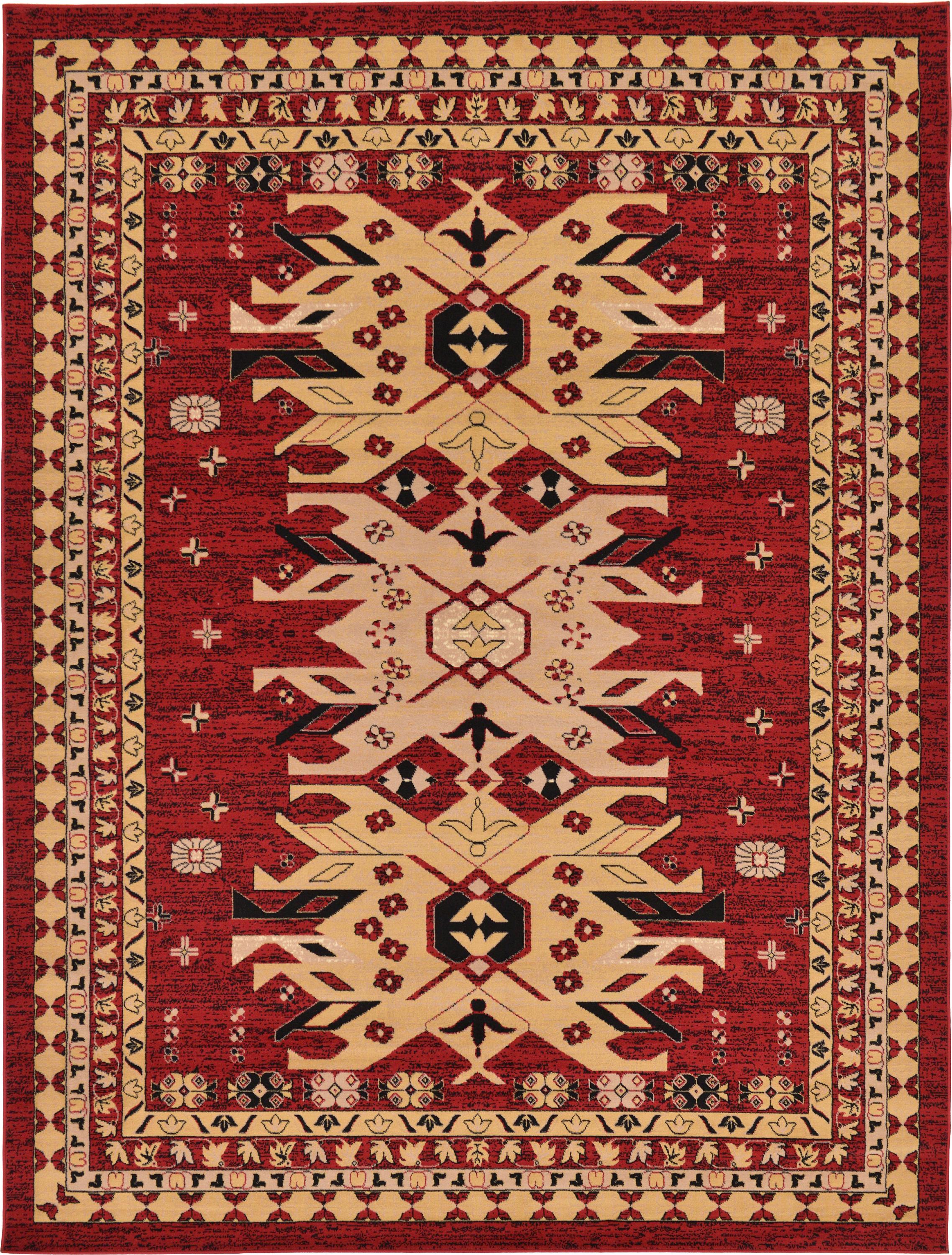 Red 9' x 12' Heriz Design Rug eSaleRugs