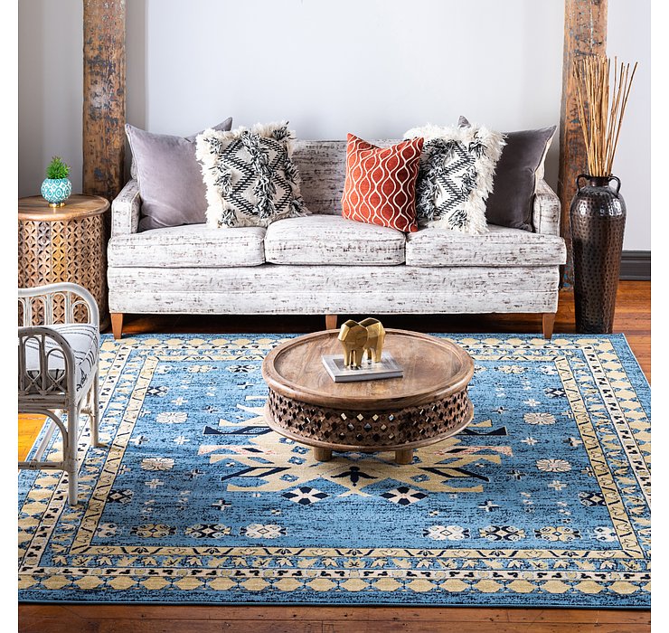 8' x 8' Heriz Design Square Rug