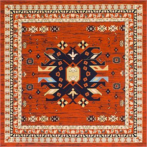 8' x 8' Heriz Design Square Rug