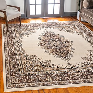 8' x 8' Mashad Design Square Rug