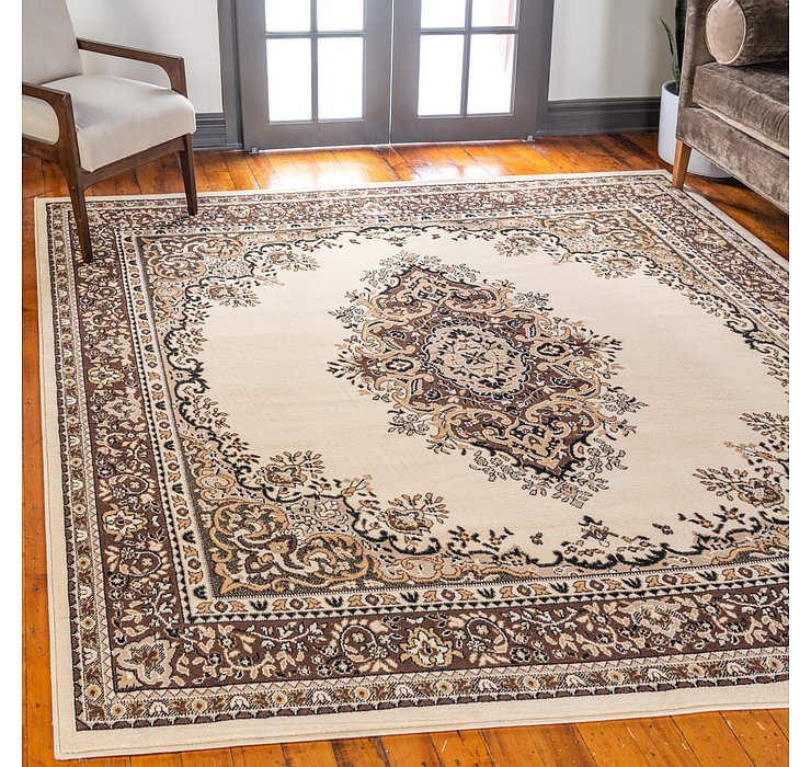 8' x 8' Mashad Design Square Rug