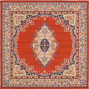 245cm x 245cm Mashad Design Square Rug