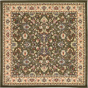 8' x 8' Kashan Design Square Rug