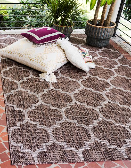 Brown 6 X 9 Outdoor Trellis Rug Area Rugs Irugs Uk Main Image Of Rug