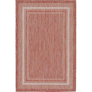 Unique Loom 4' x 6' Outdoor Border Rug