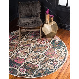 Unique Loom 8' x 8' Aurora Round Rug