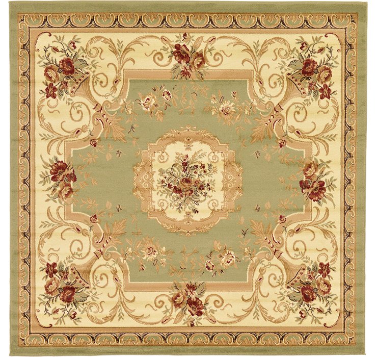 8' x 8' Classic Aubusson Square...