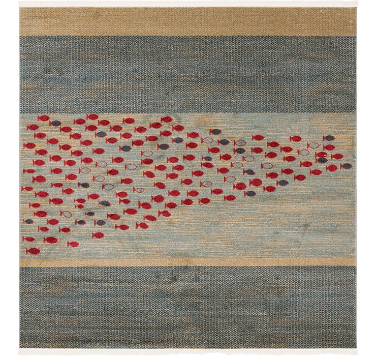 8' x 8' Kashkuli Gabbeh Square ...