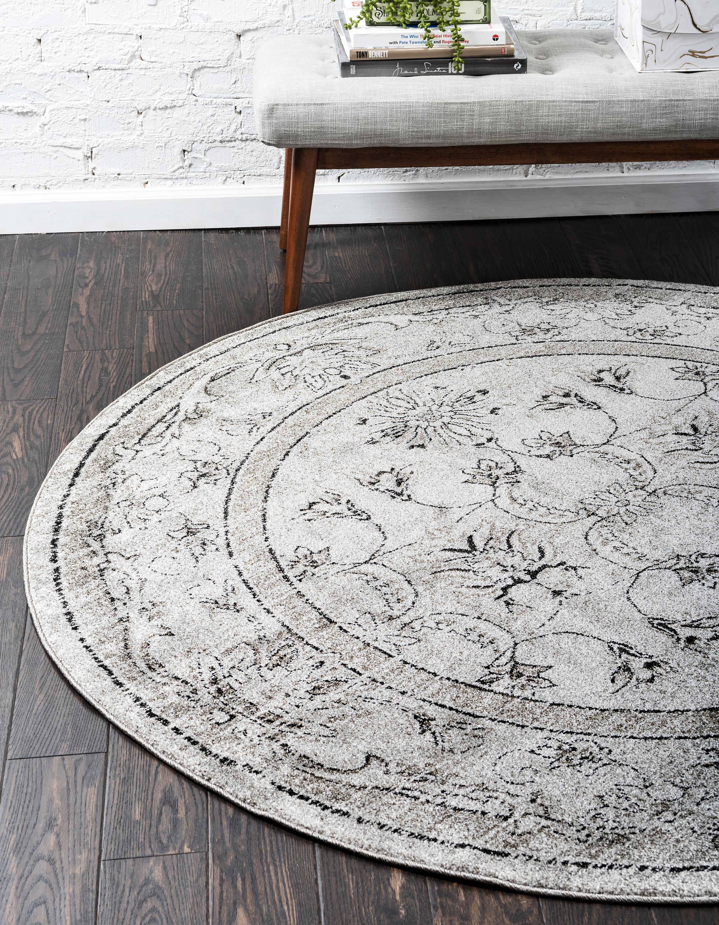 Gray 6' x 6' Vista Round Rug eSaleRugs