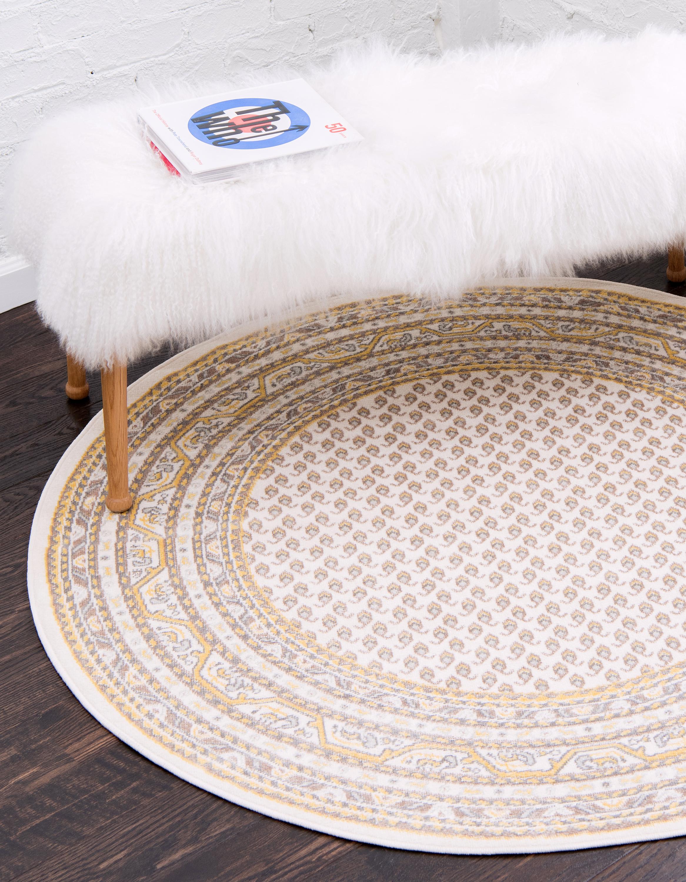 Beige 8' x 8' Tribeca Round Rug eSaleRugs