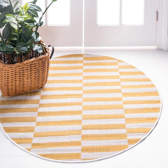 Yellow 155cm x 155cm Tribeca Round Rug Area Rugs AU Rugs