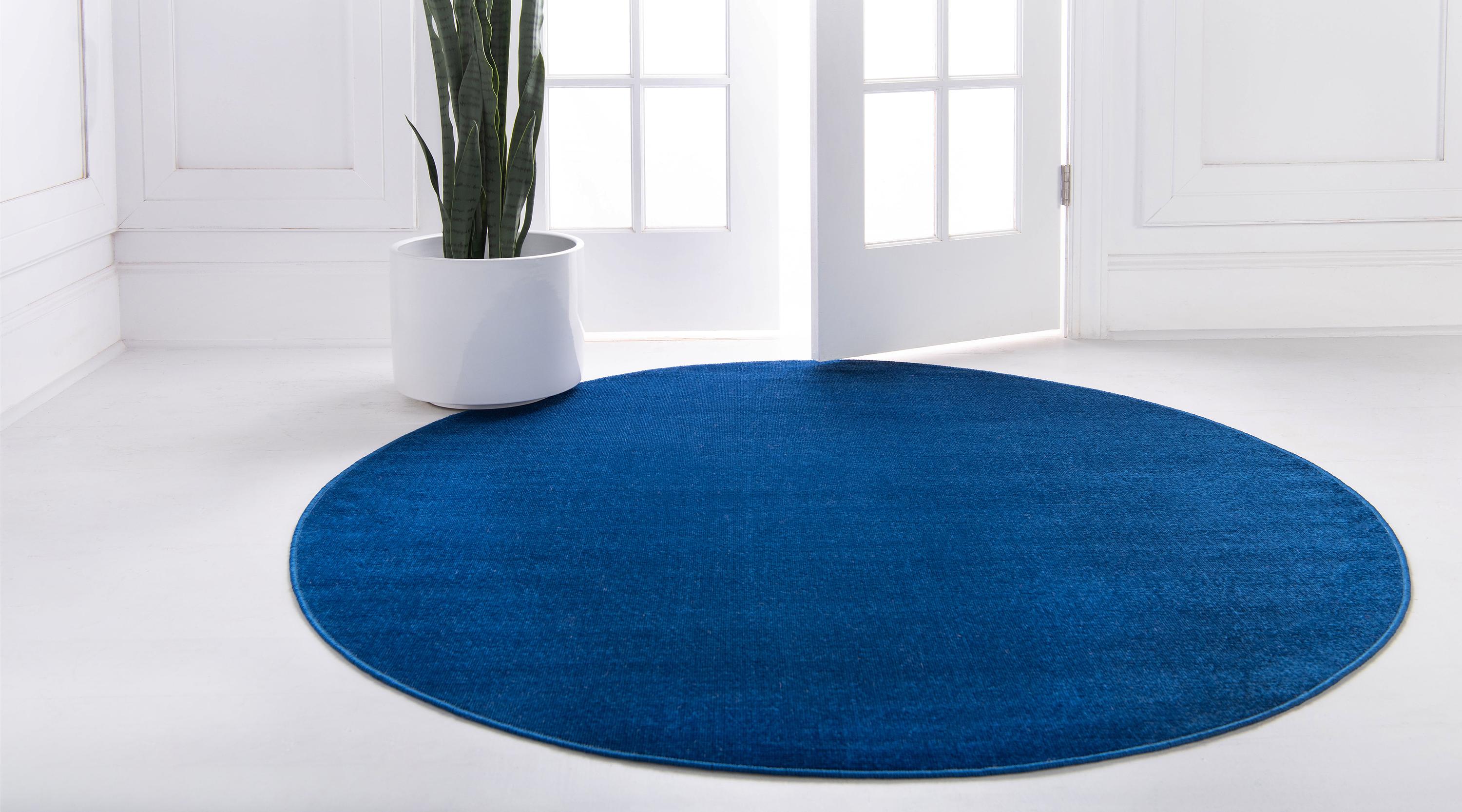 Navy Blue 5' x 5' Tribeca Round Rug eSaleRugs